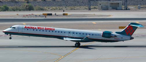 America West Express Canadair CRJ-900ER N909FJ, Phoenix Sky Harbor, April 11, 2006